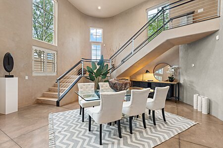 Glamorous open dining area