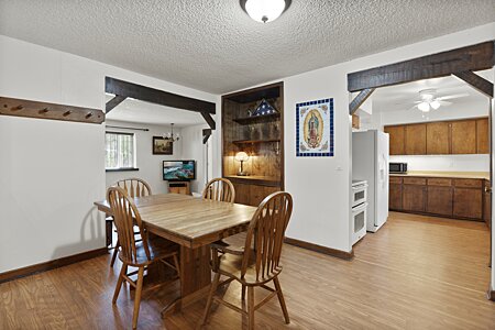 Dining room into kitchen