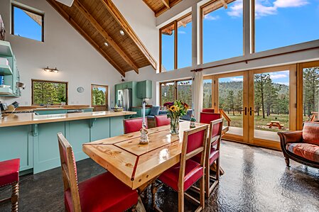 Open Floor Plan Kitchen, Dining & Living w/ Passive Solar Design