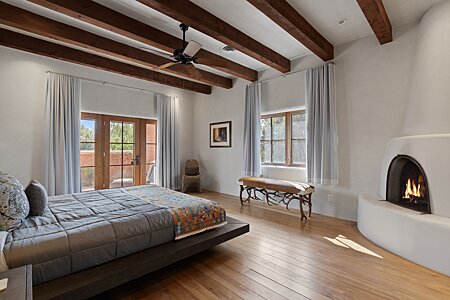 Primary Bedroom w/Kiva Fireplace