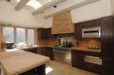 Dramatic Kitchen with Flagstone